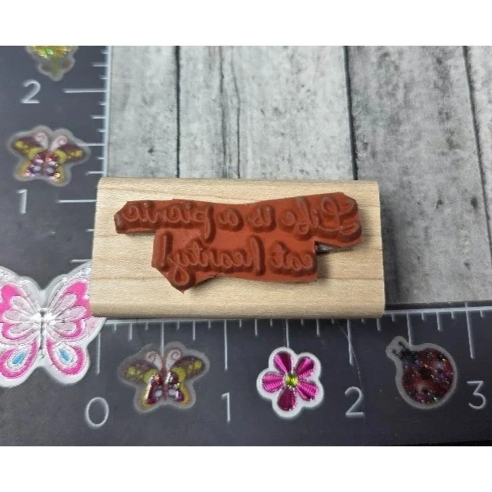 Stampin' Up! Life Is A Picnic Eat Hearty 2004 Rubber Stamp Wood #N20